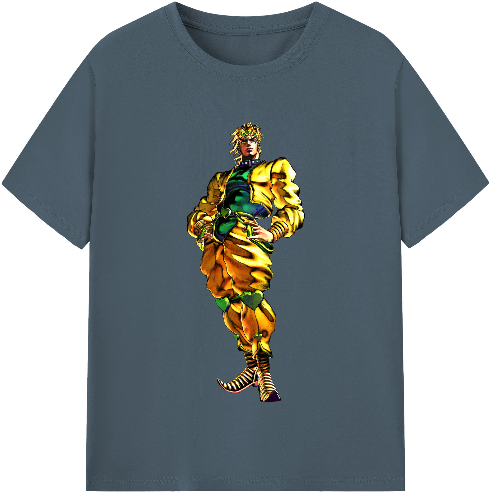 （画像用） ジョジョの奇妙な冒険 ディオ?ブランドー JoJo's Bizarre Adventure Dio Brando 綿100％半袖Tシャツ（フロントプリント）